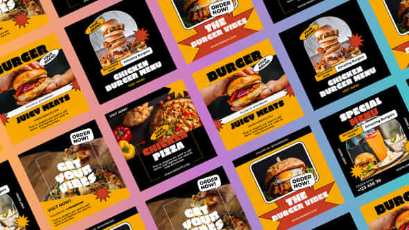 Burger King Social Media Posts - VideoHive 50187073