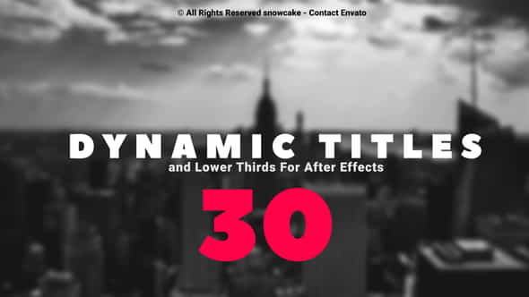 Dynamic Titles and Lower Thirds - VideoHive 23918291