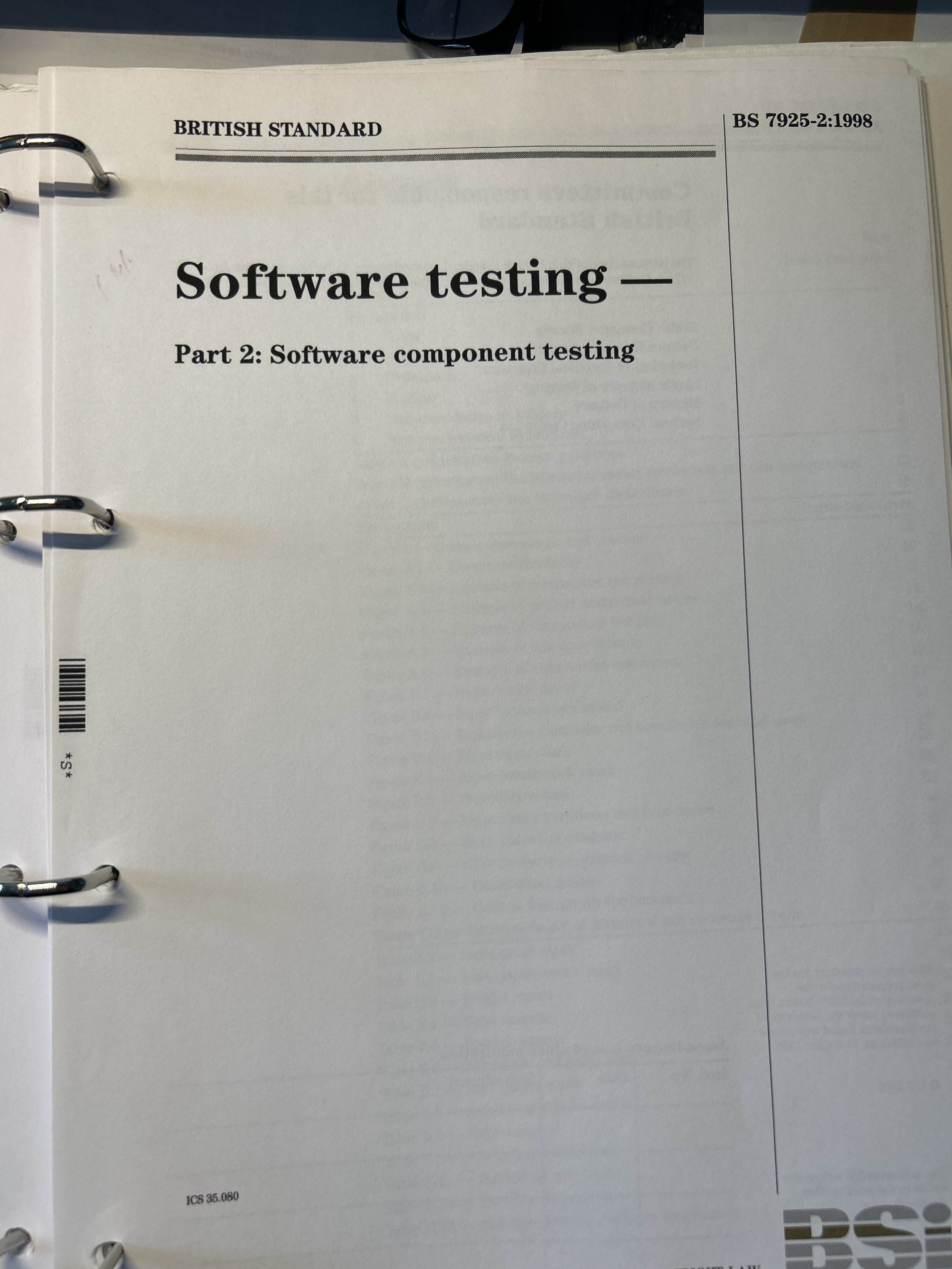 BS7925-2 Component Testing