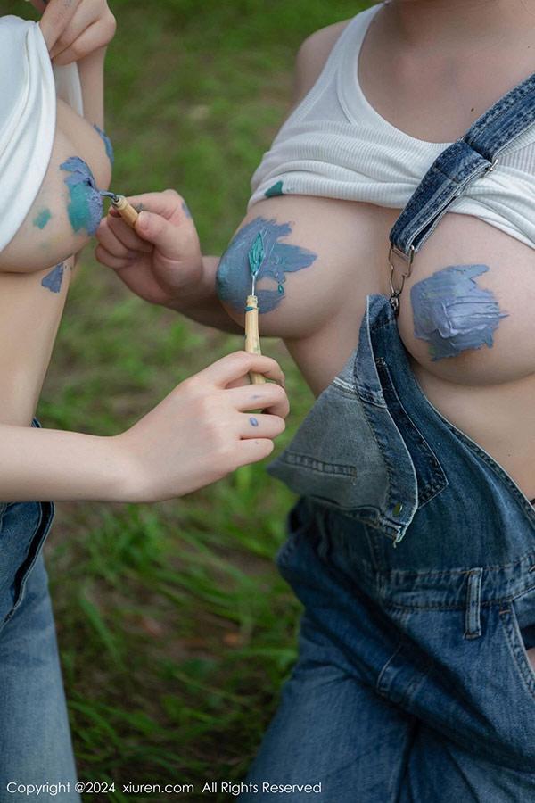 秀人女神山中作画的美女激情四溢(10)