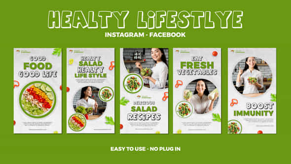 Healty Lifestlye Instagram Stories - VideoHive 53096933