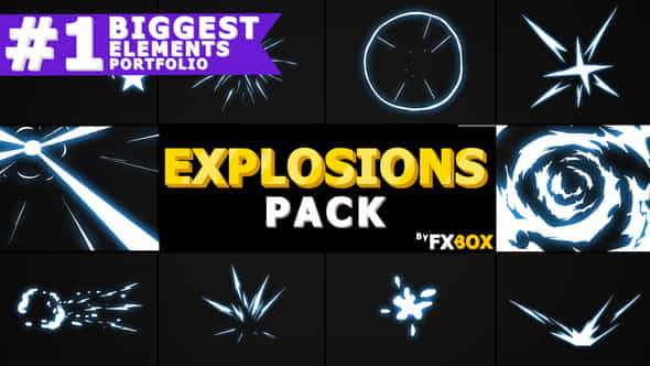 Hand Drawn Explosion Elements And - VideoHive 21136400