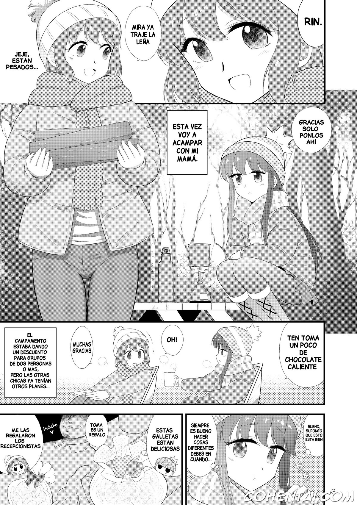 Haha to Musume to Donburi Camp (Yuru Camp) xxx comics manga porno doujin hentai español sexo 