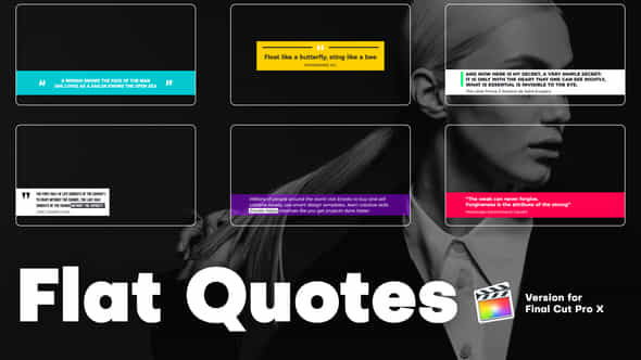 Flat Quotes Final Cut Pro X - VideoHive 46506109