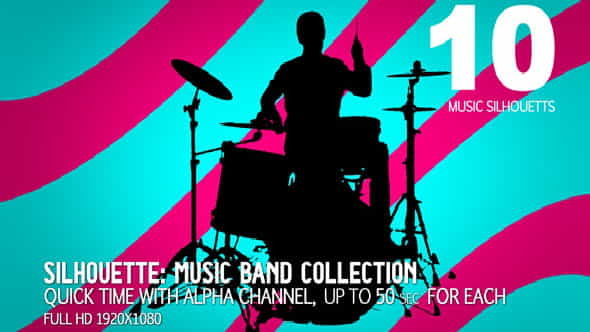 Music Band Collection 10 (sillhouettes) - VideoHive 714857