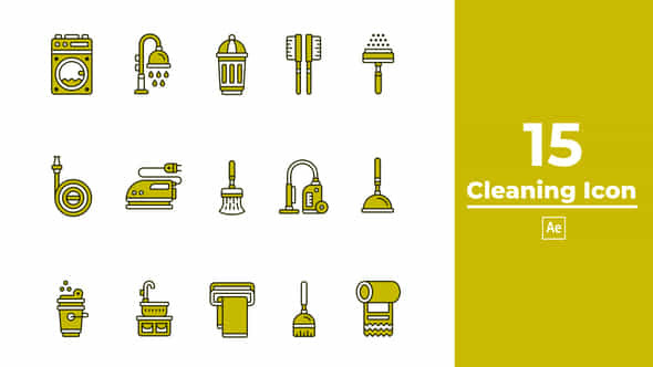 Cleaning Icon - VideoHive 47395224