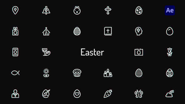 Easter Icons - VideoHive 37716701