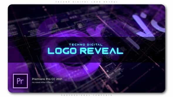 Techno Digital Logo Reveal - VideoHive 32798695