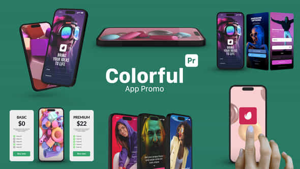 Colorful App Promo For Premiere Pro - VideoHive 53933452