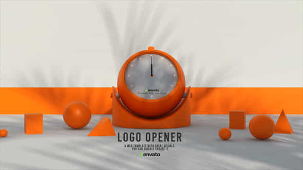 3D Clock Logo - VideoHive 58166825