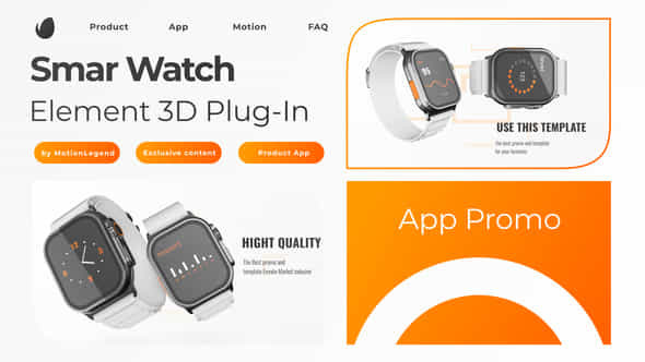 Smart Watch 3D Device Element 3D - VideoHive 49174685