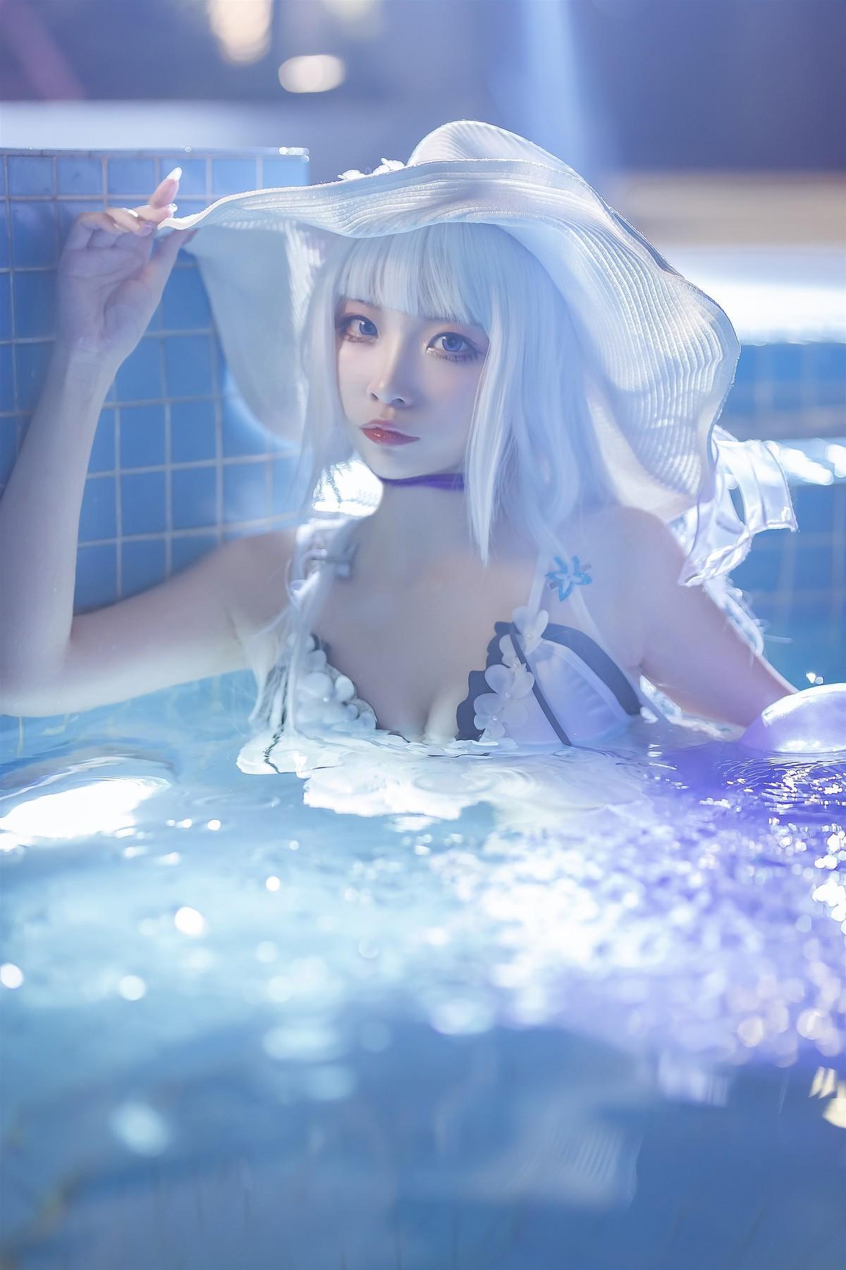 Cosplay 二佐Nisa 碧蓝光辉泳装(6)