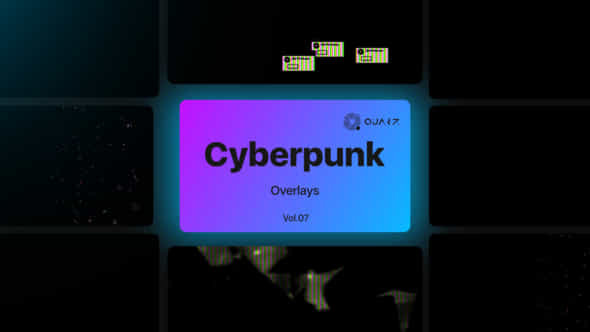 Cyberpunk Overlays - VideoHive 47534350