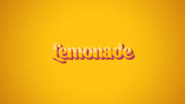 Lemonade Typography - VideoHive 47547559