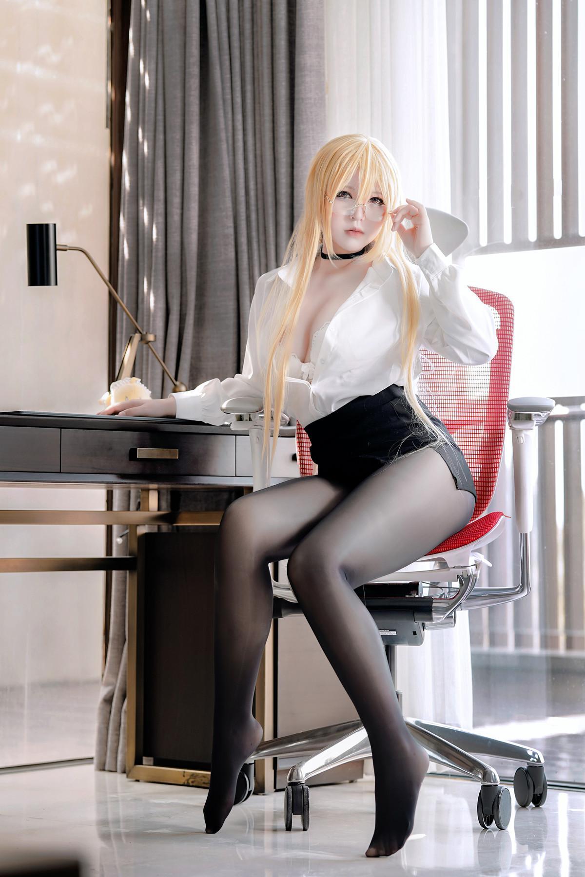 Cosplay 半半子Banbanko 碧蓝航线 怨仇OL(32)