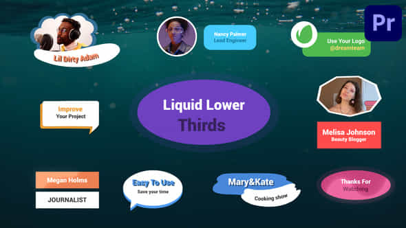 Liquid Lower Thirds - VideoHive 39590820