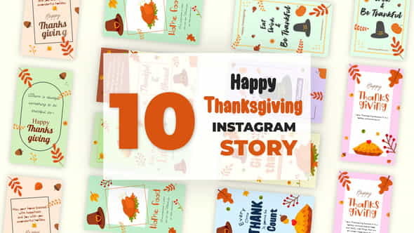 Happy Thanksgiving Instagram Story Pack - VideoHive 34916486