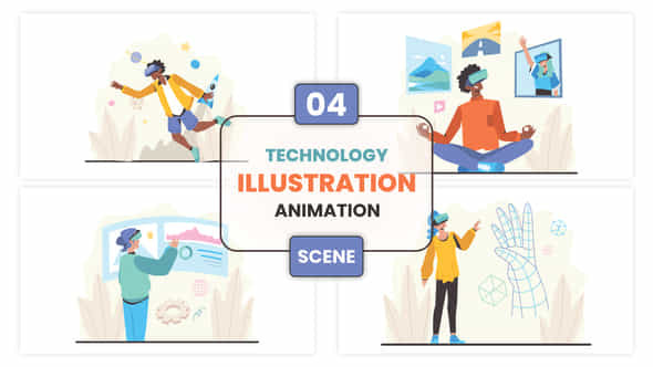 Technology Illustration Animation Scene - VideoHive 53299022