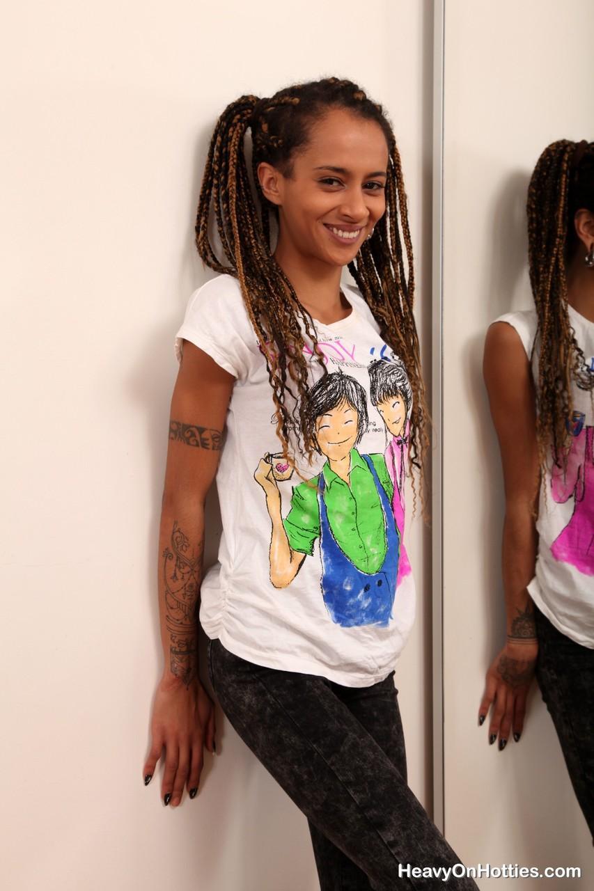 Skinny young girl Giada gets completely naked in dreadlocks(1)