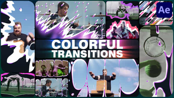 Colorful Transitions - VideoHive 48586801