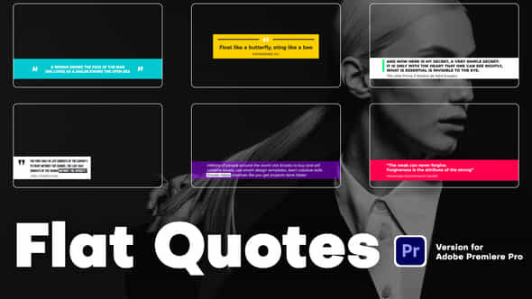 Flat Quotes Mogrt - VideoHive 46464530