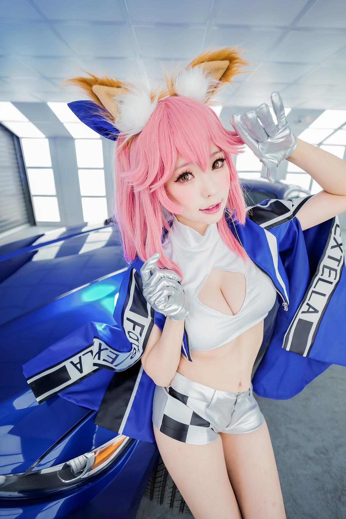 Cosplay ElyEE子 玉藻前赛车(24)