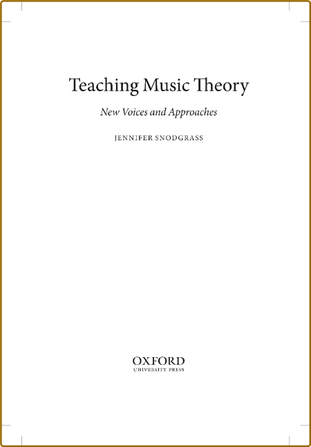 Teaching Music Theory by Jennifer Snodgrass
