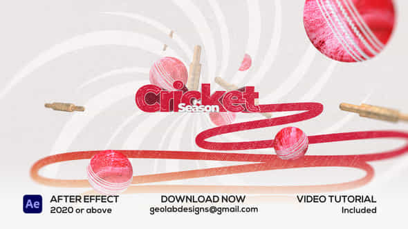 Red Ball Cricket Titles - VideoHive 59570976