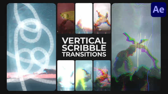 Scribble Vertical Transitions After Effects - VideoHive 52631033