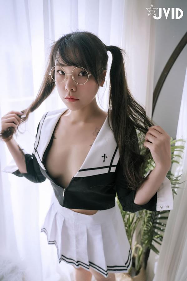 双马尾清纯学生妹Bunny - JK制服(19)