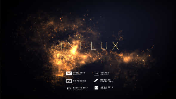 Influx Flow Particles Titles - VideoHive 31893109