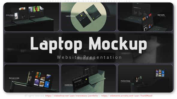 Laptop Mockup Strong Presentation - VideoHive 50539237
