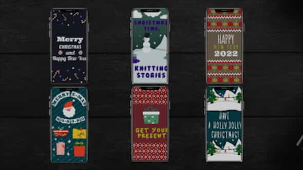 Christmas Knitting Stories - VideoHive 35266004