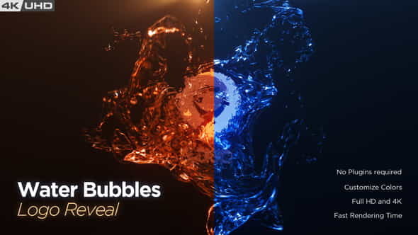 Water Bubble Logo Reveal - VideoHive 26136501