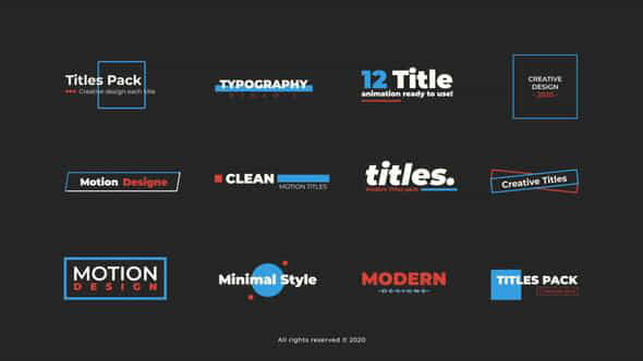 Clean Titles 2.0 - VideoHive 35477237