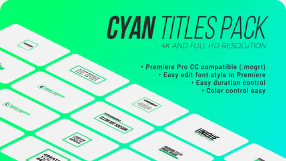 Cyan. - Titles - VideoHive 39522687