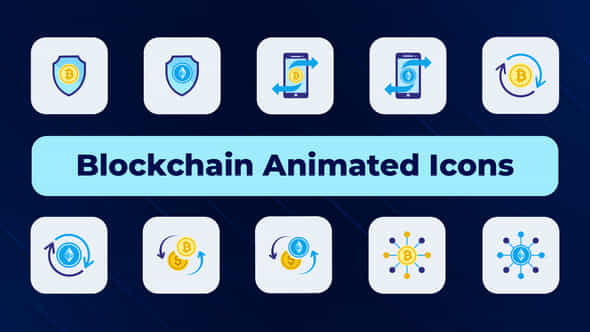 Blockchain Animated Icons - VideoHive 50127401