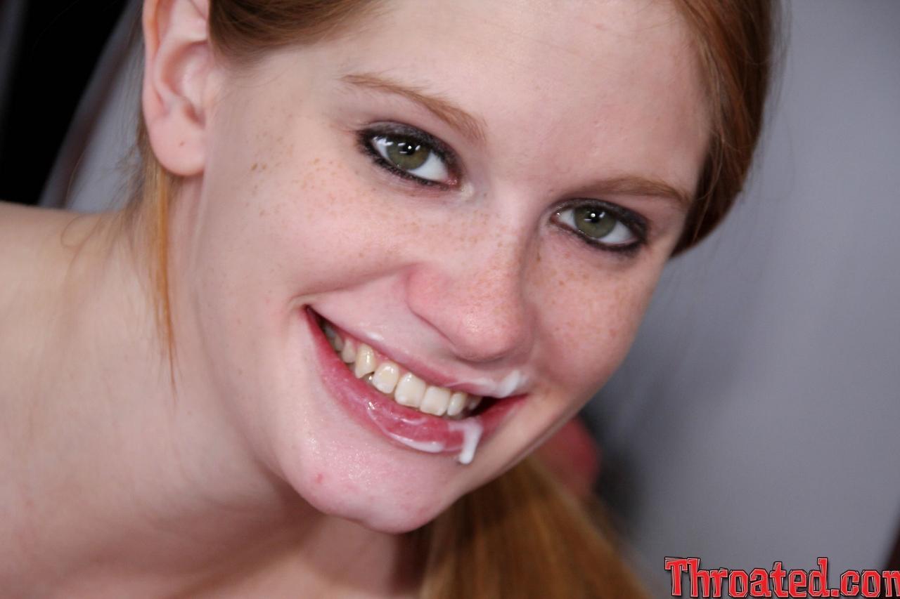 Tall ginger babe Layla Exx gets her pretty mouth fucked and facialed(19)