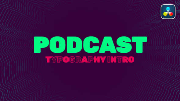 Podcast Typography Intro - VideoHive 39360162