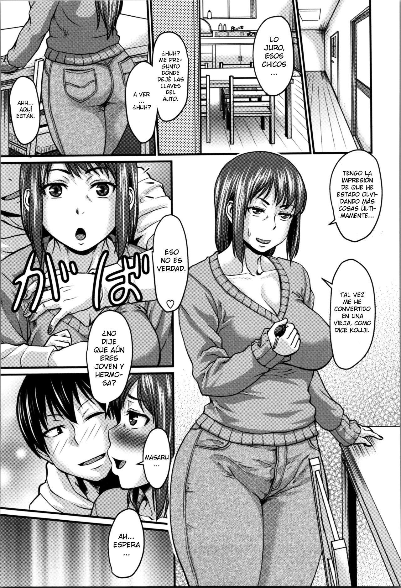 [Jirou] Okaa-san no Kakushigoto  El secreto de Mamá (Nikkanteki Kuro Stocking Seikatsu - Sensual Black Stockings Life) [Spanish]