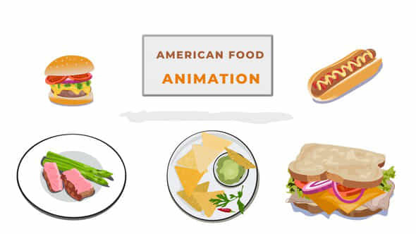 American Food Character - VideoHive 39820976