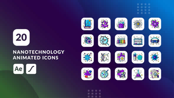 Nanotechnology Animated Icons - VideoHive 43125882