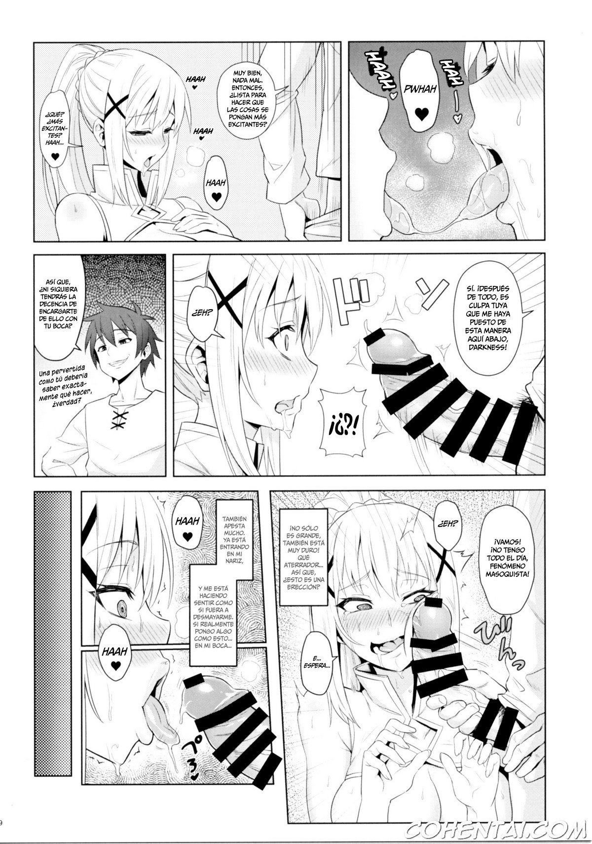 Kono Daraku Shita Onna Kishi ni Syukufuku o! (Kono Subarashii Sekai ni Syukufuku o!) xxx comics manga porno doujin hentai español sexo 