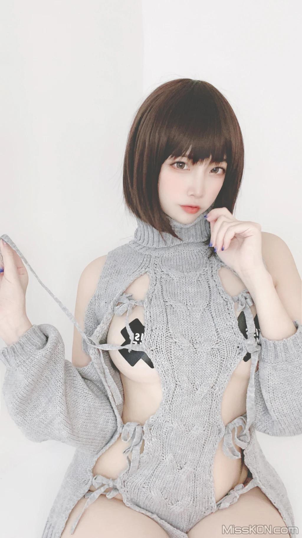 Coser@二佐Nisa: 私房洞洞毛衣 (66 photos )(34)