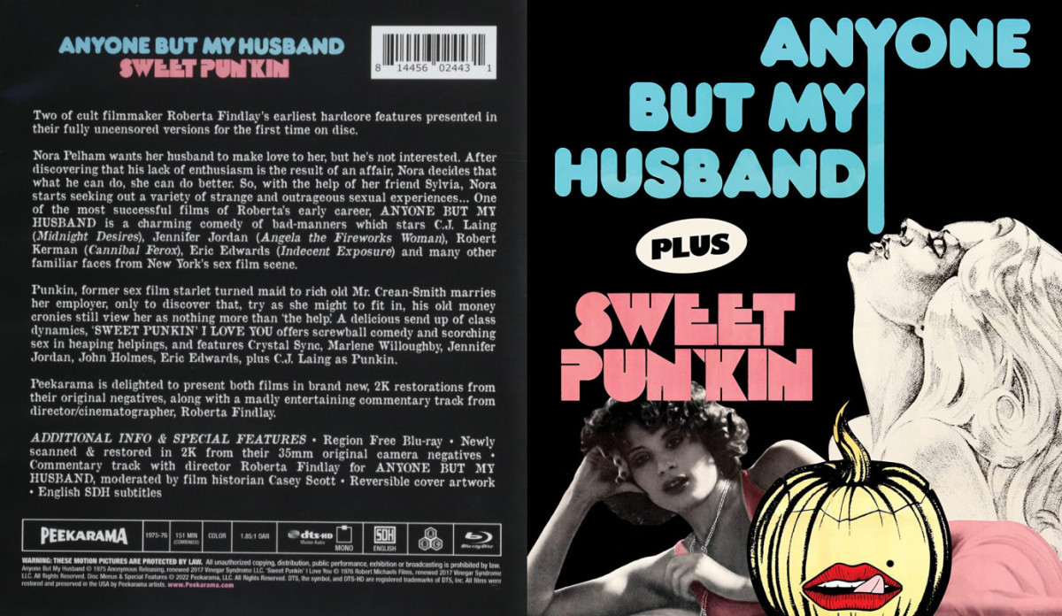 Anyone But My Husband + Sweet Punkin I Love You / Все, Кроме Мужа + Тыковка, Я Люблю Тебя (Roberta Findlay (as Robert Norman), VCA / Vinegar Syndrome) (РУССКИЕ СУБТИТРЫ) [1975-1976 г., Classic, Comedy, All Sex, Anal, DP, Facial, BDRip] (C.J. Laing, Crystal Sync, Jennifer Jordan, Susan Sloan (as Thelma Thigh), Deanna Darby, Bree Anthony, Lauren Alraune (as Sarah Vache), Marlene Willoughby, Beerbohn Tree, R. Bolla,Tony Perez, John Holmes, Jeffrey Hurst, Eric Edwards) [Rus Sub]