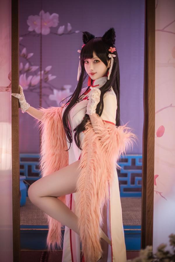 高颜值coser Shika小鹿鹿-爱宕旗袍(16)