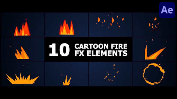 Cartoon Fire - VideoHive 47926579