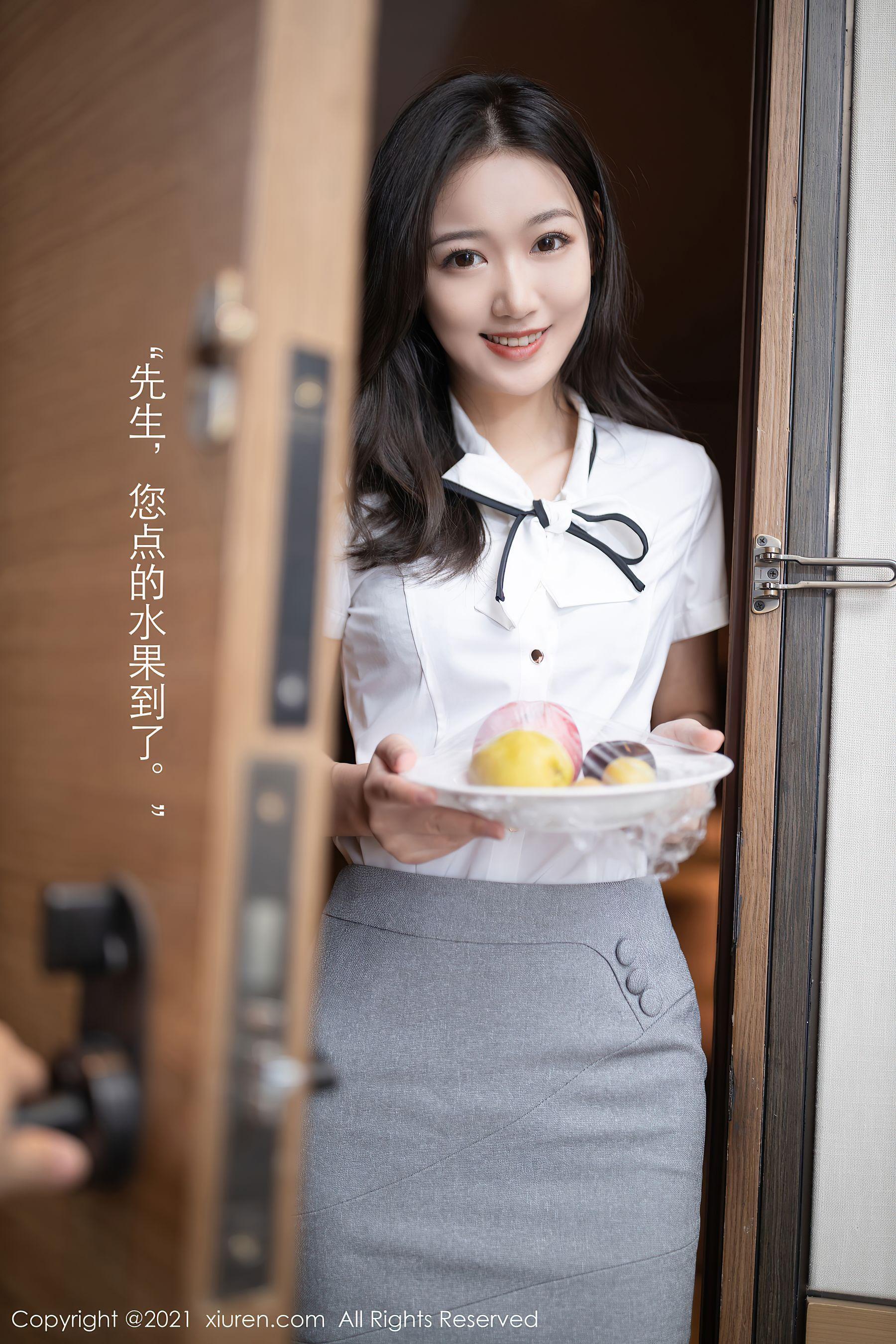 [秀人XiuRen] No.3307 唐安琪 – 酒店宾客服务系列(3)