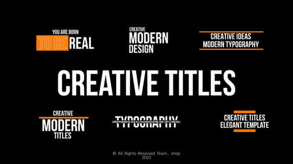Creative Titles - VideoHive 42463686