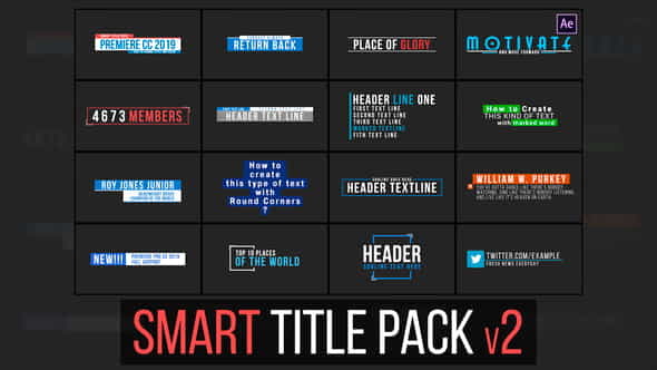 Smart Title Pack v2 - VideoHive 25103147